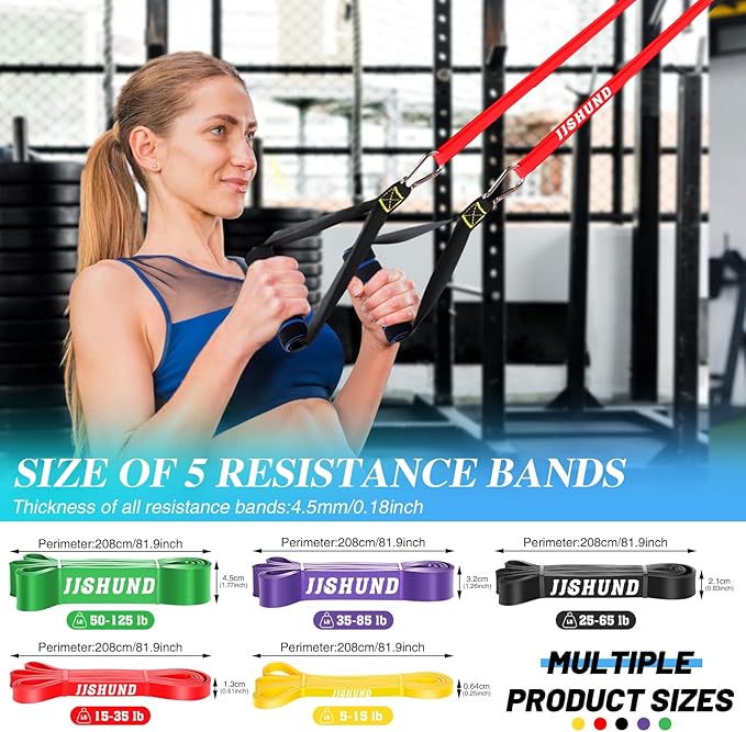 Resistance Bands, Pull Up Assistance Bands Pull Up Bands Exercise Bands for Men Women, Workout Bands for Working Out, Muscle Strength Training, Body Stretching