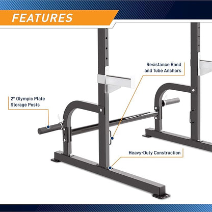 Marcy Olympic Cage Home Gym System – Multifunction Squat Rack, Customizable Training Station SM-8117