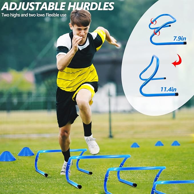 Agility Training Equipment 20FT Agility Ladder,4 Adjustable 16 Football