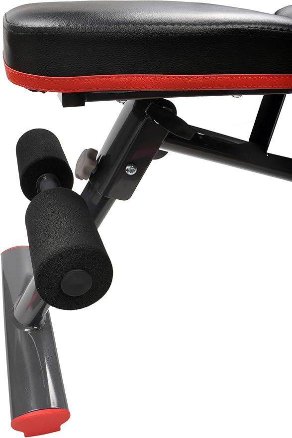 Signature Fitness Heavy Duty Adjustable and Foldable Utility Weight Bench for Upright, Incline, Decline, and Flat Exercise