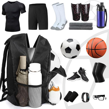 YOREPEK Soccer Backpack,Soccer Bag with Ball Holder, Water resistant Sport Equipment Bags Fit Basketball Volleyball Football