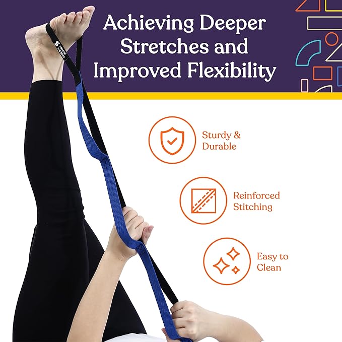 SPECIAL SUPPLIES Exercise Balance Pad, Yoga Strap & Resistance Bands for Stretching, Fitness, and Physical Therapy, Home Gym and Personal Training Equipment, 7 Pc. Exercise Kit