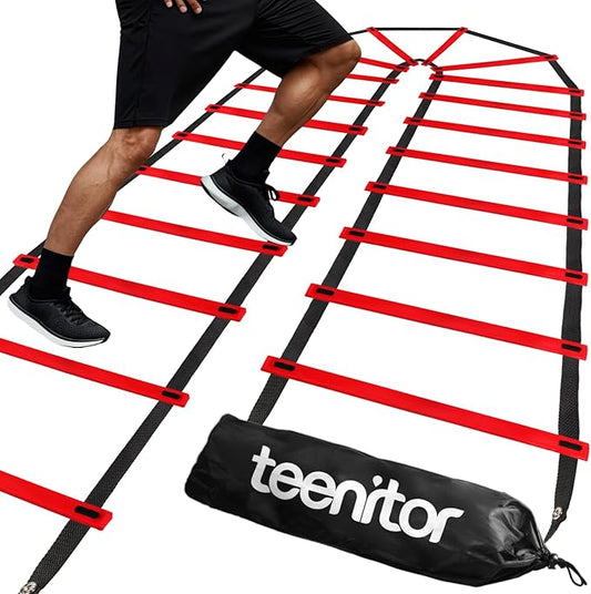 Teenitor Agility Ladder Speed Ladder Training Ladder for Soccer, Speed, Football Fitness Feet Training Carry Bag Agility Training Equipment