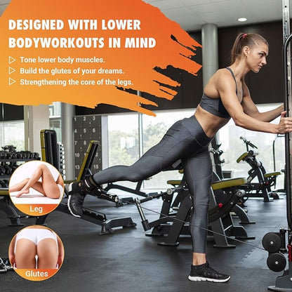 Ankle Strap for Cable Machine Women, Adjustable Gym Cable Ankle Straps for Kickbacks, Glute Workouts, Leg Extensions, Curls, Booty Hip Abductors, Ankle Cuff for Cable Machine Accessories