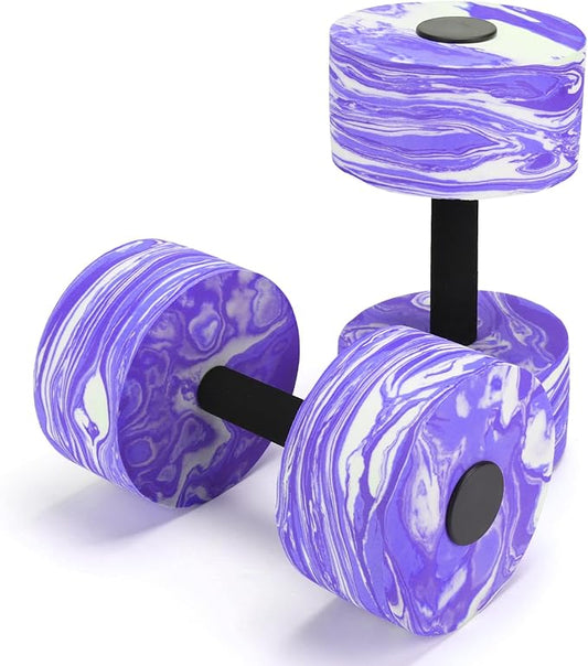 Aquatic Exercise Dumbbells, 2PCS Aqua Fitness Barbells, High-Density EVA-Foam Dumbbell Set, Pool Weights Dumbbells Set for Water Aerobics Weight Loss, Pool Fitness, Water Exercise