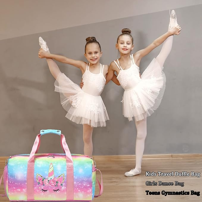 JIANYA Duffle Bags for Teenage Girls Women kids Small Sports Bag Gymnastics Dance Bag for Girls, Girls Duffle Bag for Kids