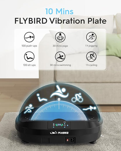 FLYBIRD Vibration Plate- 4D & Oscillation Two Types Vibration Platform, Whole Body Workout Vibration Plate Exercise Machine for Bone Density Building & Lymphatic Drainage