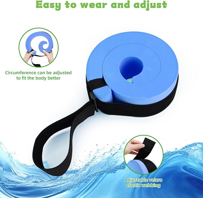 Water Aerobics Set for Aquatic Exercise, Pool Fitness Equipment Foam Water Dumbbell Set, New Upgrade Aquatic Dumbbells and Foam Swim Aquatic Cuffs, Water Workout Fitness Tool