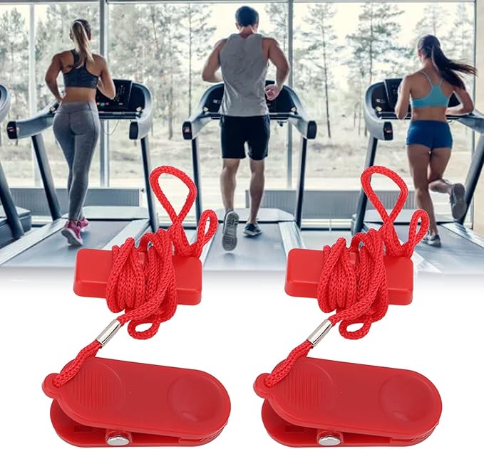 2pcs Running Machine Safety Key Treadmill Magnetic Security Switch Fitness Replacement, Magnetic Suction, Easy, Automatic Protection Device for Sports Equipment