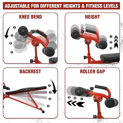 STOZM Adjustable Sit Up Bench, Weight Bench, Pull Up Bar Workout Station for Full-Body Workout & Strength Training