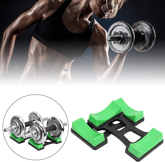 VGEBY Dumbbell Frame Stand, 2 Pcs ABS Dumbbell Bracket Mat Portable Storage Frame Stand Adjustable Floor Holder Fitness Equipment Combined Fitness Supplies Dumbbell