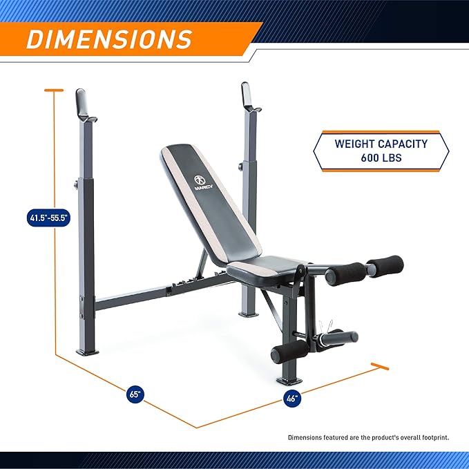 Marcy Olympic Weight Bench, Workout Benches For Home With Leg Developer MWB-4491