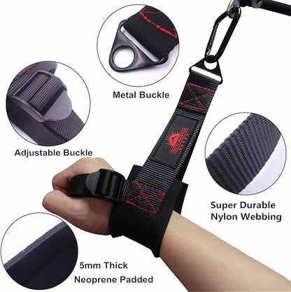 Fitness One-Hand Wrist Strap Exercise Handle Arm Wrestling Forearm Strengthener Pull-Down Multi Gym Bodybuilding Cable Attachment Tricep Handle