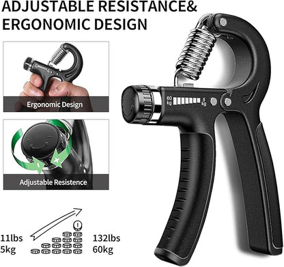 Hand Grip Strengthener, Adjustable Resistance 22-132Lbs (10-60kg),