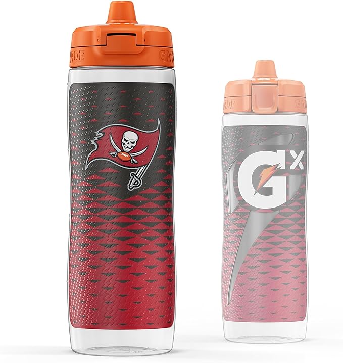 Gatorade Gx NFL Non-Slip Squeeze Bottles, 30 fl oz, Gx Hydration System