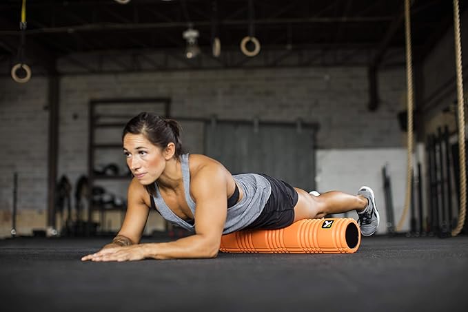 TRIGGERPOINT PERFORMANCE THERAPY GRID Patented Multi-Density Foam Massage Roller Exercise Deep Tissue Muscle Recovery - Relieves Muscle Pain & Tightness, Improves Mobility & Circulation (26"), Orange