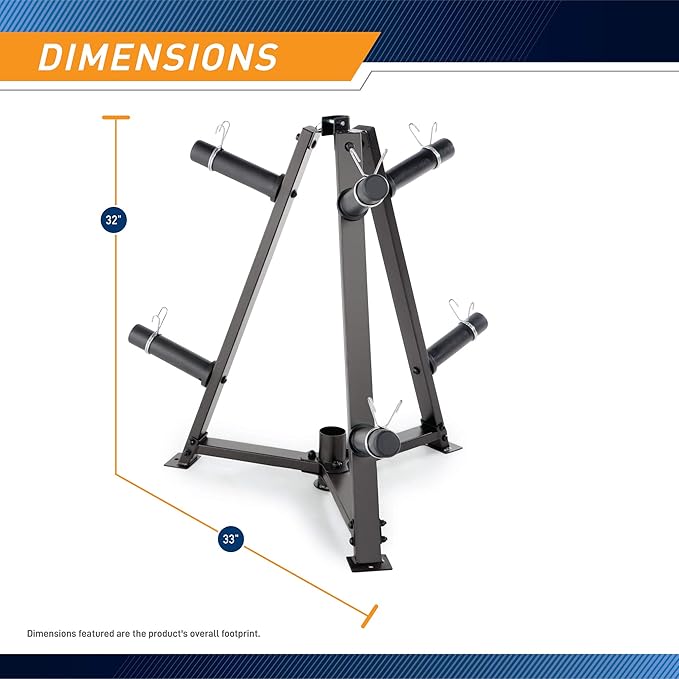 Marcy Olympic Weight Plate Tree for 2-Inch Plates Weight Storage Rack