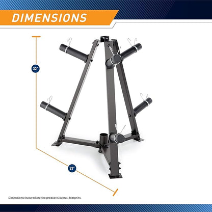 Marcy Olympic Weight Plate Tree for 2-Inch Plates Weight Storage Rack