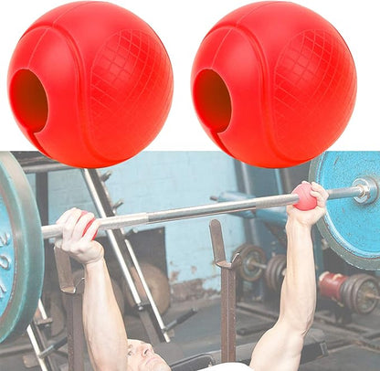 2Pcs Barbell Grips Round Thick Silicone Dumbbell Adapter Balls