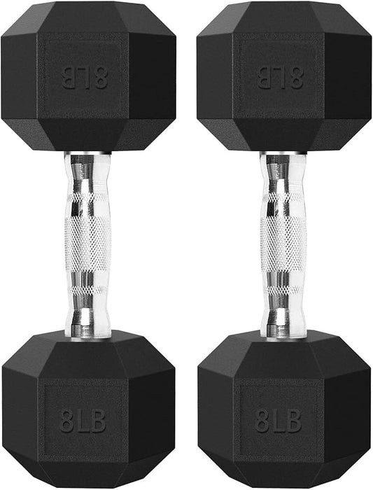 Balelinko Rubber Grip Encased Dumbbell Cast Iron Weight with Anti-Slip Handle Dumbbell -Strength Training Equipment - Home Gym Accessories - Full Body Workout - Muscle Building