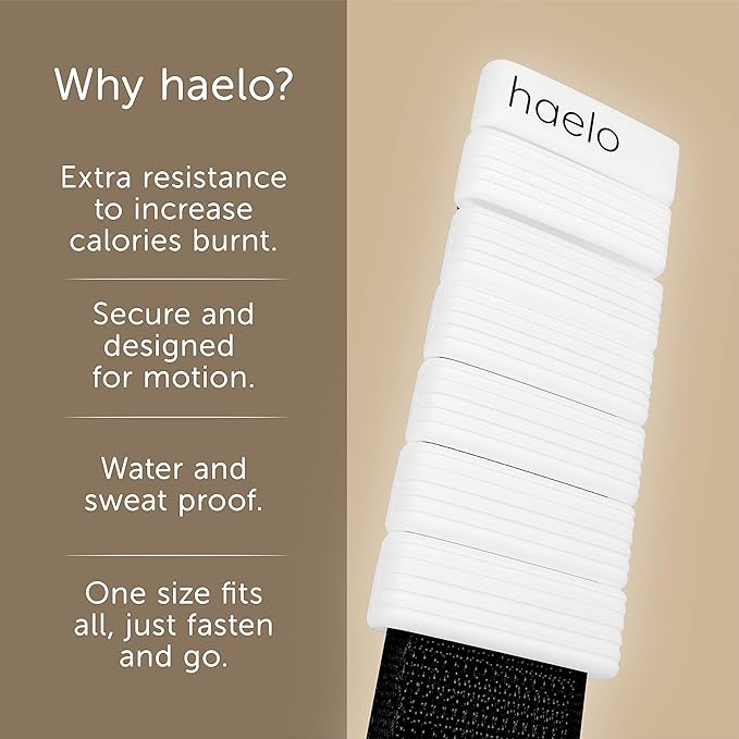 Haelo Hoops - Set of 2 (1lb Each) | Adjustable Wearable Wrist & Ankle Weights for Men and Women | Yoga, Dance, Barre, Pilates, Cardio, Aerobics, Walking