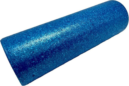 High Density 18" Blue Foam Roller for Full Body Muscle Massage, Exercise, and Recovery