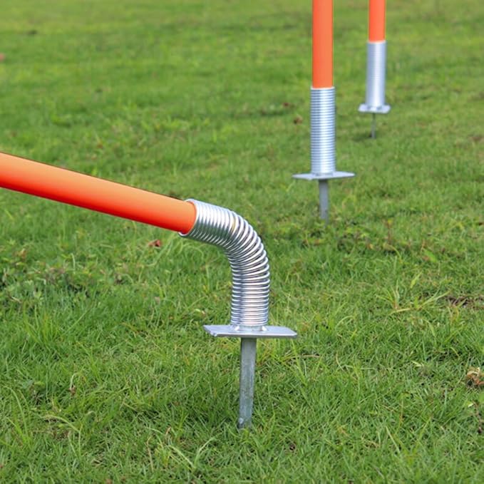 TNZMART Orange Spring Agility Training Pole Set Soccer