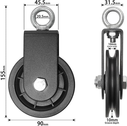 90mm Pulley Wheel for Cable Machines Silent Bearing