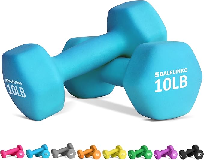 Balelinko Home Gym Equipment Workouts Strength Training Weight Loss Pilates Weights Yoga Sets Weights for Women, Men, Seniors and Youth