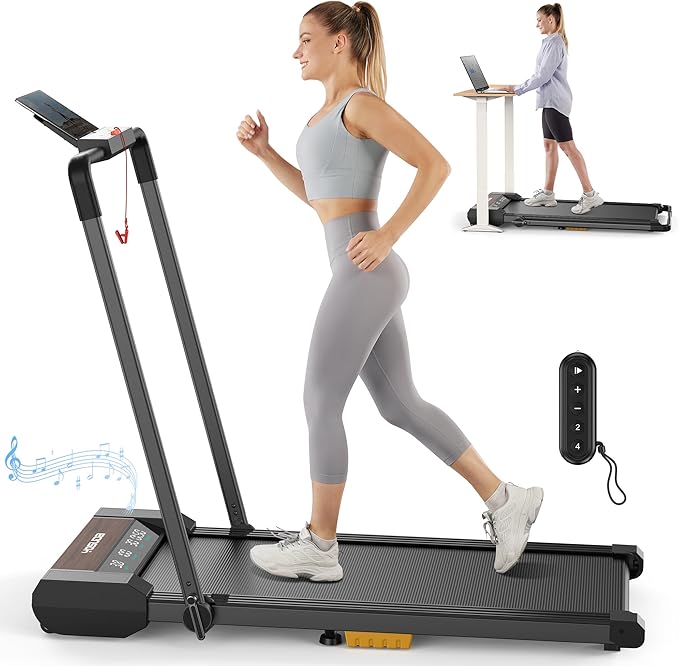 YOSUDA Walking Pad Treadmills -Under Desk Treadmills for Home/Office 265LBS Weight Capacity & Bluetooth Speaker