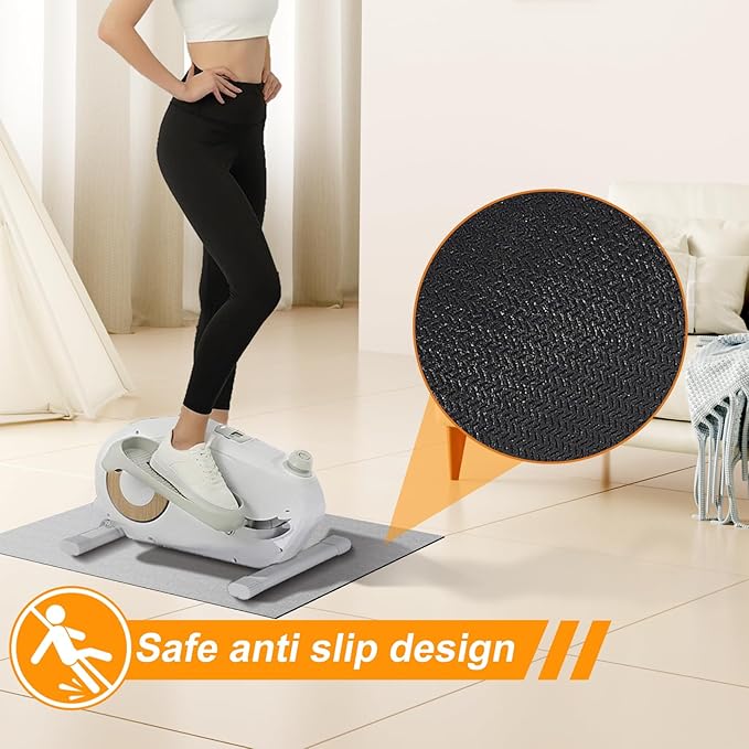 Ellipse Machine Non-Slip Mat, Suitable for Under Desk Elliptica Mini Cycles Mini Elliptical Exercise Bikes and Leg Exerciser Machine Home Sports Accessories Enhanced Stability Floor Protection