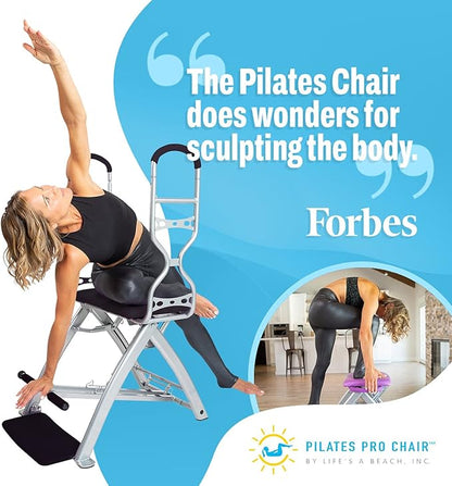 Life's A Beach Pilates PRO Chair Max with Sculpting Handles + Shape Transform & Reform + Total Gym Home Workout + Exercise Equipment + Adjustable Resistance Levels