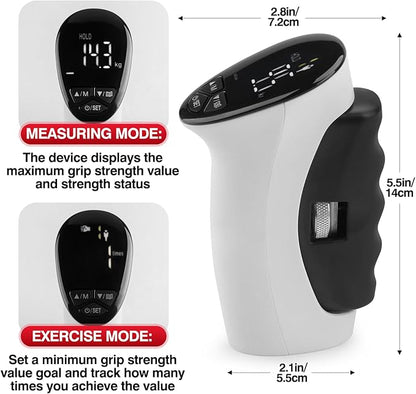 Grip Strength Tester & Grip Strength Trainer Kit, Hand Grip Dynamometer Forearm Strengthener, Dynamometer Grip Strength Meter, Grip Tester, Hand Gripper Strengthener, Forearm Exerciser & Grip Trainer