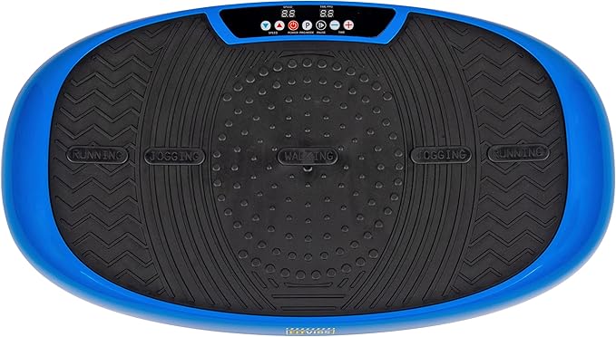 Signature Fitness Vibration Plate Exercise Machine Workout Vibration Fitness Platform with Resistance Loops and Resistance Band, 2D, 3D or 4D