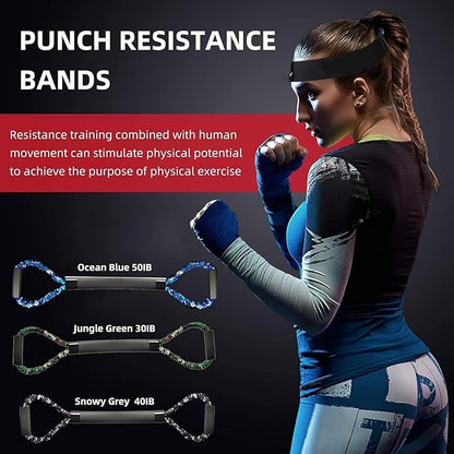 Boxing Training Equipment, Boxing Resistance Bands for Shadow Boxing, Punching Equipment Accessories for Training Home Gym Men and Women