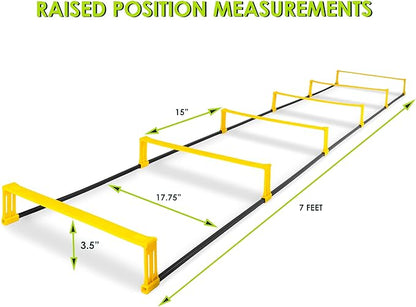 ProsourceFit Raised Speed & Agility Ladder with 6