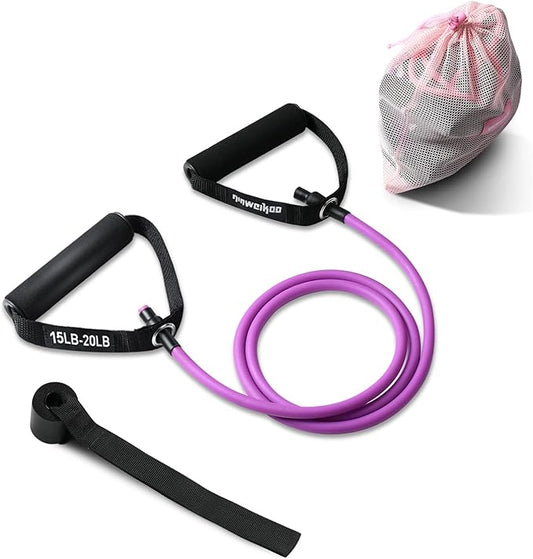 Resistance Exercise Band with Handles, Workout Band Weight Band for Physical Therapy,Strength Training Home Gym Fitness,with Door Anchor & Storage Bag.