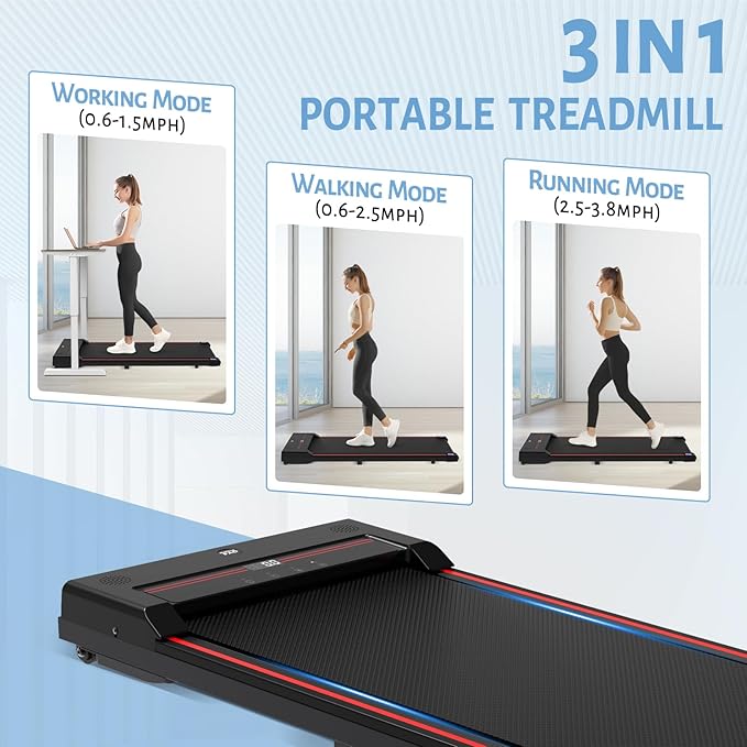 Walking Pad, Treadmill for Home,Under Desk Treadmill Portable with Remote Control