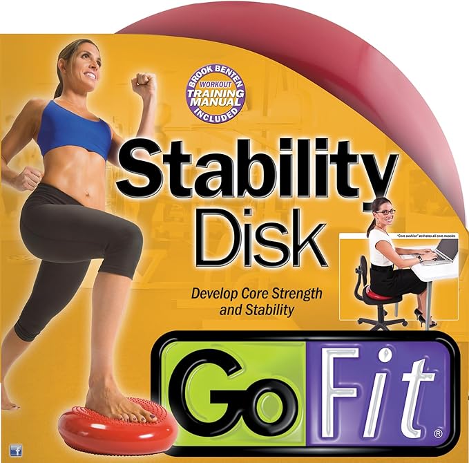 GoFit Core Stability Disk for Balance, Core Strength and Ab Workouts, Yoga, Pilates