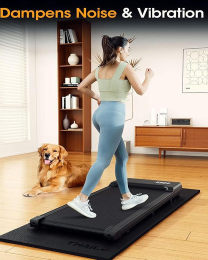 Treadmill Walking Pad Mat for Carpet Floors 84x36,1/4“Thick Treadmill Mat for Hardwood Floors,Mat for Under Treadmill/Exercise Bike on Carpet,Foldable Exercise Equipment Mat,Noise Shock Absorption