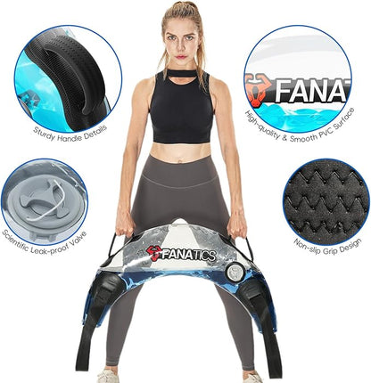 FANATICS Aqua Bags Training Power Bag Water Sandbag with Water Weight, Adjustable Water Filled Weight Balance Trainer, Sandbag Kettlebell Alternative Portable Strength Training Equipment