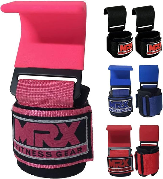 MRX Power Weight Lifting Straps Wrist Support Heavyduty Gym Training Bandage Cordura Hook Deadlifting Wraps