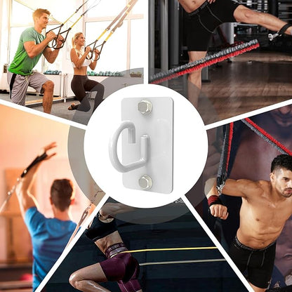 Resistance Band Wall Anchor,Workout Wall Mount Anchor,Exercise Band Hook,White Workout Band Holder for Home Gym Workout Equipment Accessories,Band Wall Mounts for Workout Band (3PCS)