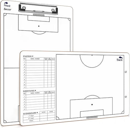 Scribbledo Soccer Dry Erase Coaching Board 15"x9" Soccer Whiteboard for Coaches Soccer Coaching Equipment Accessories Tactics Field Board Making it The Perfect Coach Gifts