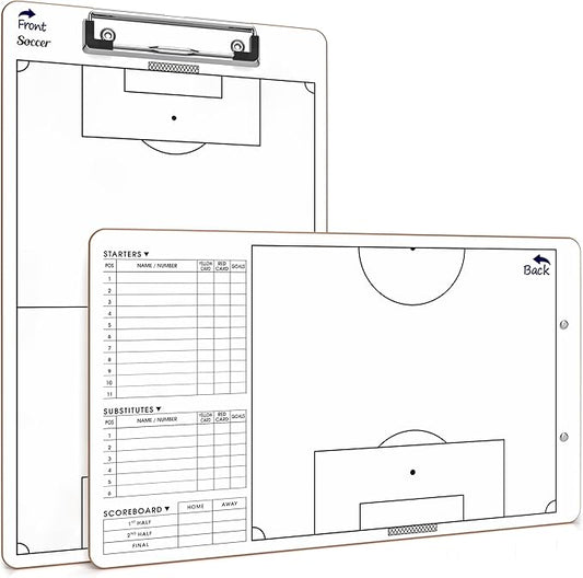 Scribbledo Soccer Dry Erase Coaching Board 15"x9" Soccer Whiteboard for Coaches Soccer Coaching Equipment Accessories Tactics Field Board Making it The Perfect Coach Gifts