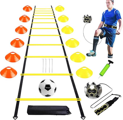 Soccer Agility Training Equipment – Speed Agility Training 20ft Agility 12 Cones,