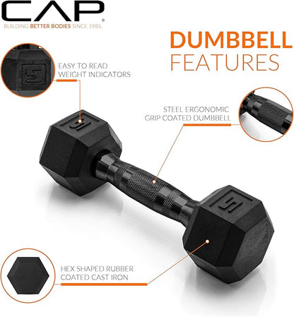 CAP Barbell Coated Dumbbell Weight