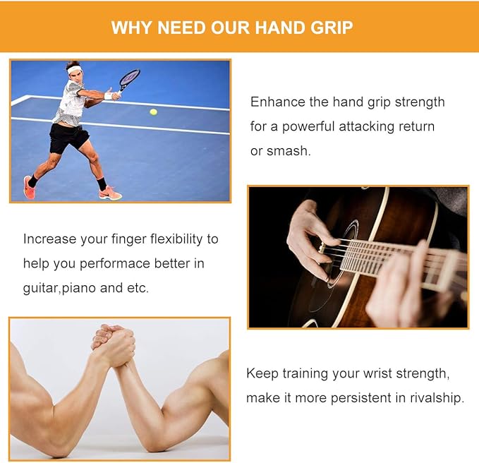 Hand Grip Strengthener,3 Pack (150,200,250lbs) Grip Strength Trainer Forearm Strengthener Hand Strengthener for Home Gym & Office