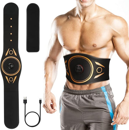 Muscle Toner ABS Training Workout Belt Body Abdominal Toning Gear Waist Trimmer Ab Workouts Intelligent Portable Fitness Apparatus for Men Women Abdomen/Arm/Leg Home Office Exercise