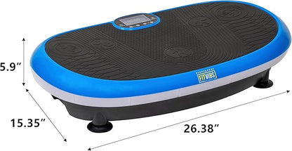 Signature Fitness Vibration Plate Exercise Machine Workout Vibration Fitness Platform with Resistance Loops and Resistance Band, 2D, 3D or 4D